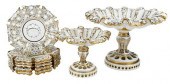BOHEMIAN CASED GLASS TABLE SER