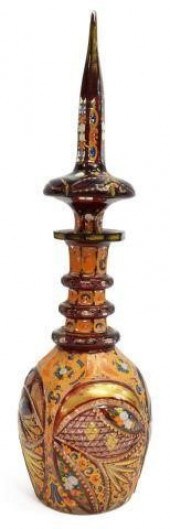 BOHEMIAN CASED PARCEL GILT PER
