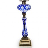 BOHEMIAN CRYSTAL CUT OIL LAMPD