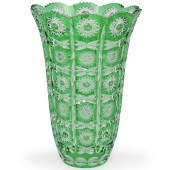BOHEMIAN CRYSTAL CUT VASEDESCR