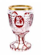 BOHEMIAN CUT & ENGRAVED RUBY S