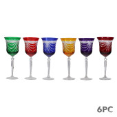 BOHEMIAN CZECH CRYSTAL COLORED