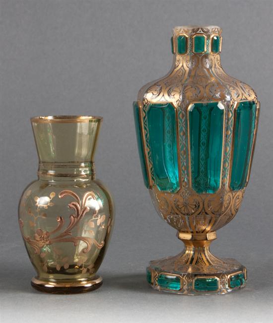 Bohemian enamel decorated amber