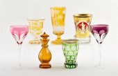 Bohemian engraved and amber-st