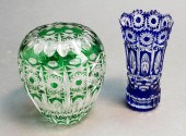 BOHEMIAN ETCHED GREEN-TO-CLEAR