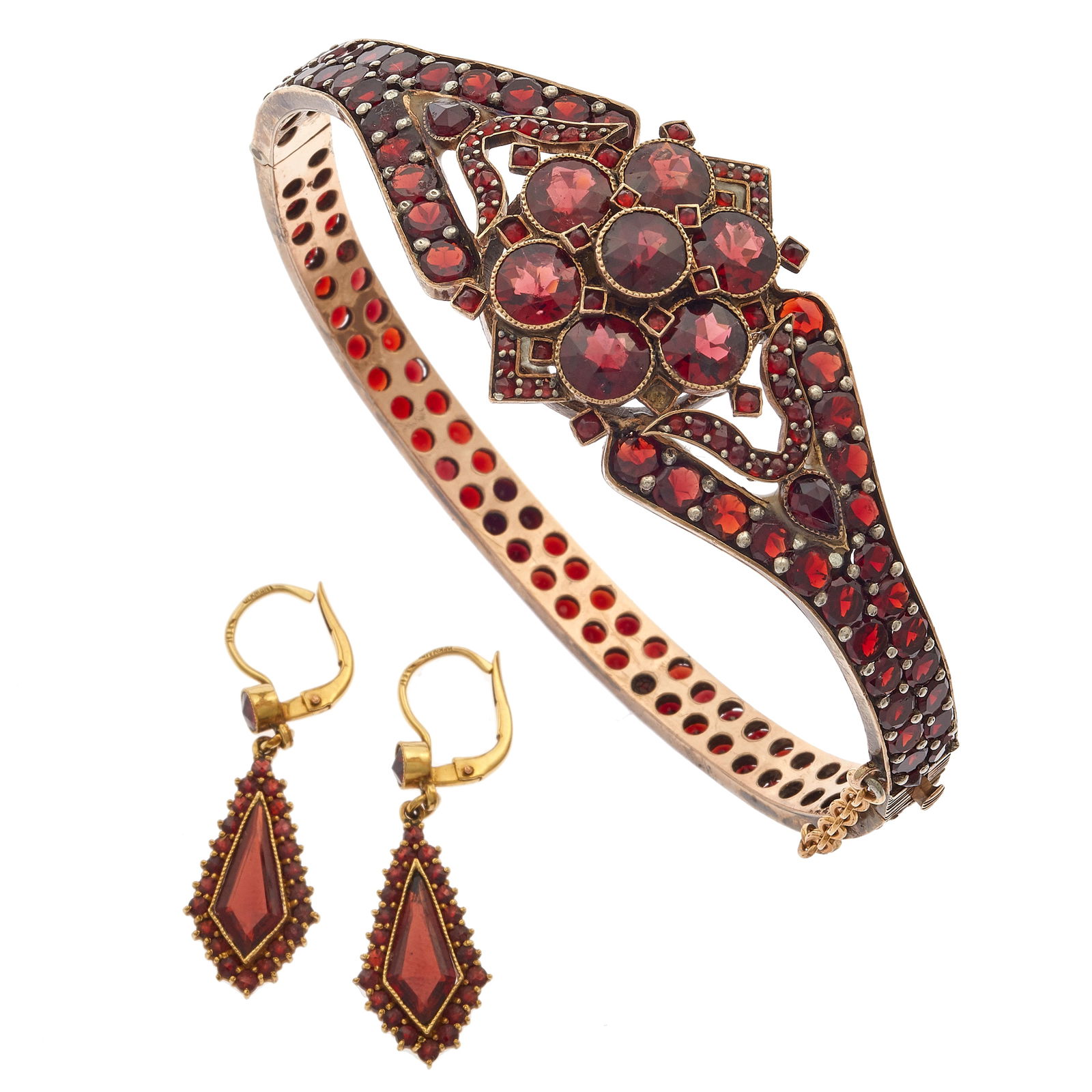 BOHEMIAN GARNET, 10K, SILVER GILT