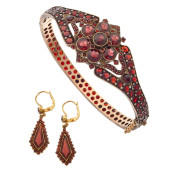 BOHEMIAN GARNET, 10K, SILVER G