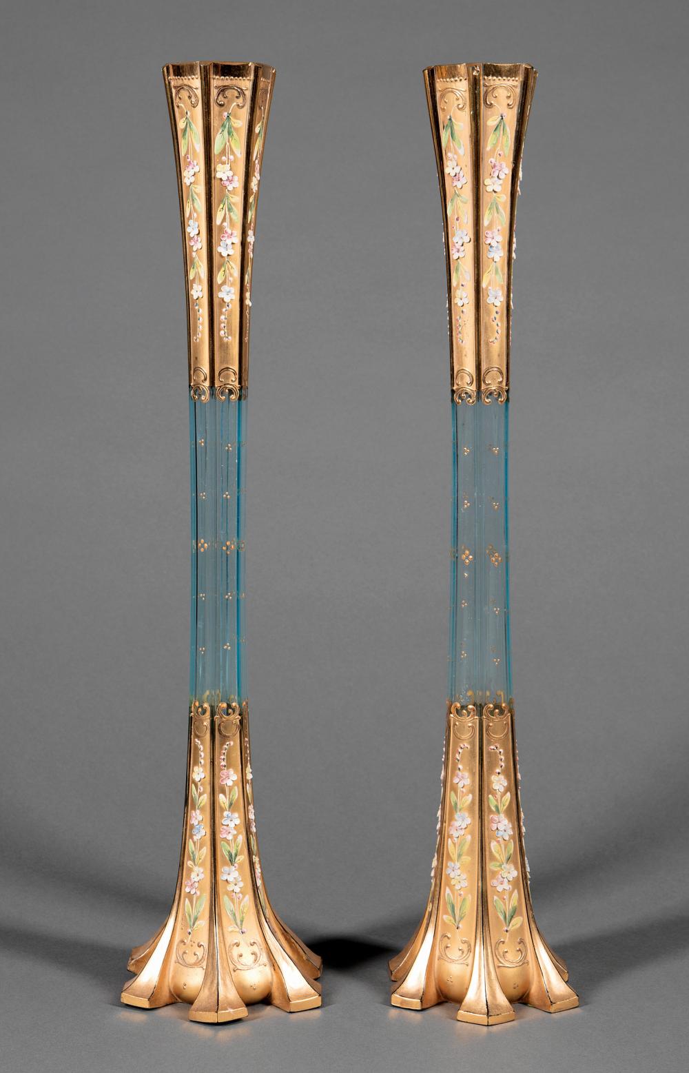 BOHEMIAN GILT AND ENAMELED GLASS