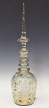 BOHEMIAN GILT & ENAMELED GLASS
