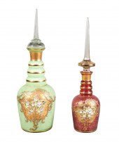 Bohemian Glass Gilt and Floral