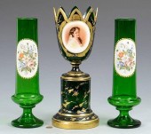 BOHEMIAN GLASS PORTRAIT COMPOT