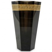 BOHEMIAN MOSER BLACK CUT GLASS