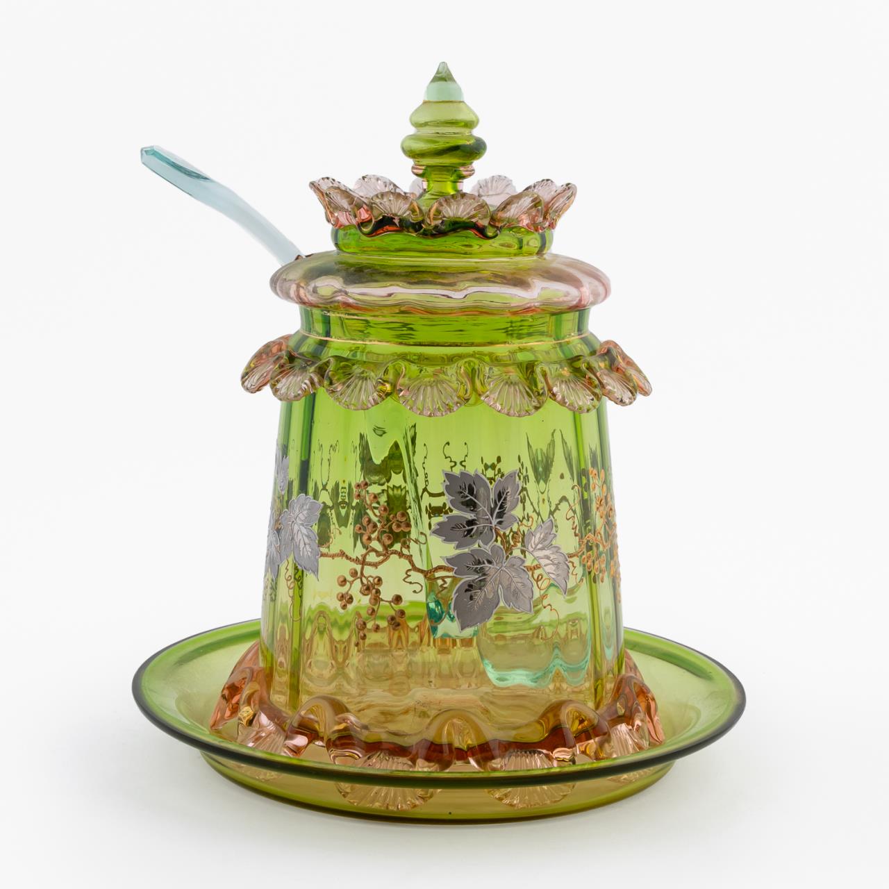 BOHEMIAN MOSER-TYPE GLASS PUNCH