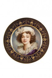 BOHEMIAN PAINTED PORCELAIN CAB