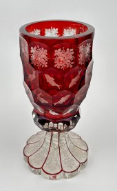BOHEMIAN RUBY CUT TO CLEAR GLA