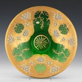 BOHEMIAN VINTAGE EMERALD ART G