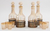 BOIN-TABURET GILT SILVER & GLA