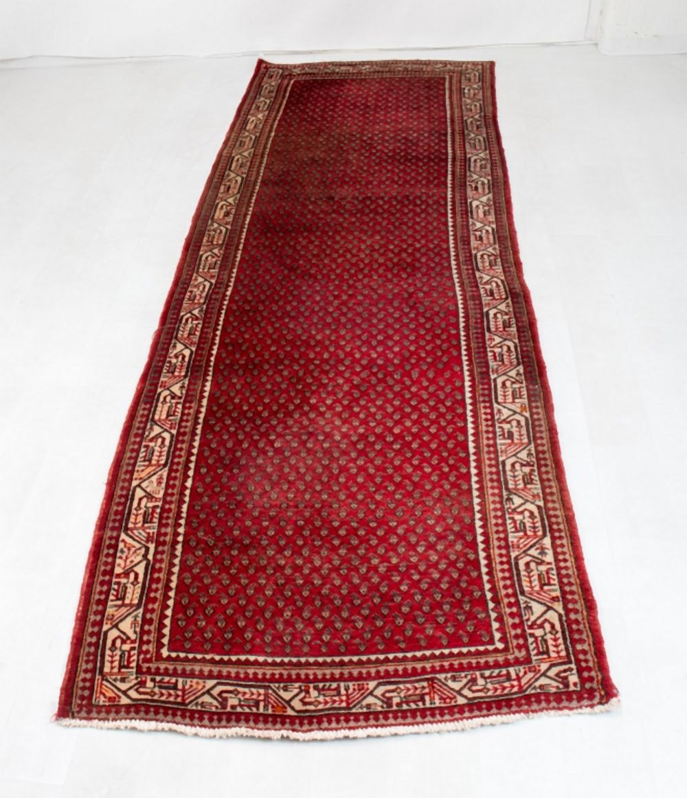 BOKHARA HANDKNOTTED RUNNER, 13'