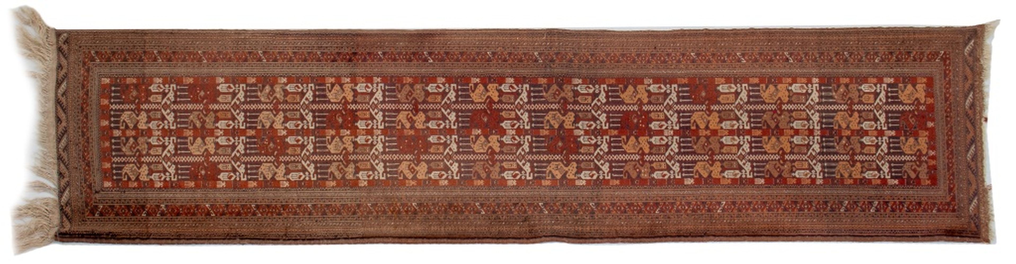 BOKHARA WOOL RUNNER RUG, 10' X 2'