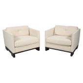 BOLIER & CO WHITE UPHOLSTERED