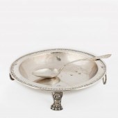 BOLIVIAN, BOWL WITH SPOON, CA.
