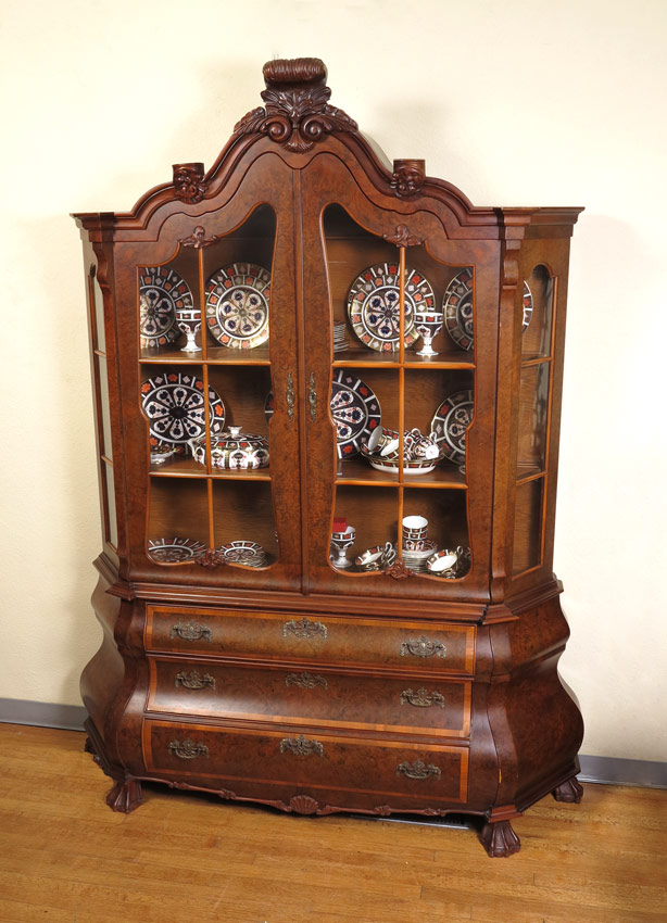 BOMBAY BURL CHINA CABINET: Burl