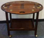 BOMBAY MAHOGANY ROLLING BUTLER