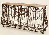 BOMBE SHAPED WROUGHT IRON CONS