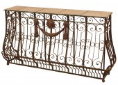 BOMBE SHAPED WROUGHT IRON CONS