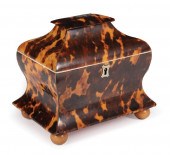 BOMBE TORTOISESHELL TEA CADDYW