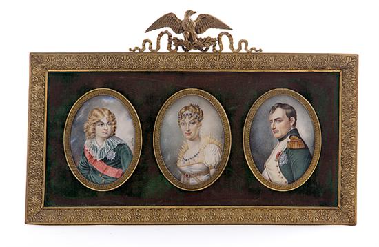 Bonaparte family painted ivory
