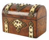 BONE & BRASS-MOUNTED BURLWOOD