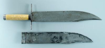 Bone handle Bowie knife, bone
