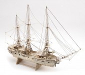BONE MODEL OF A WHALESHIP 19TH