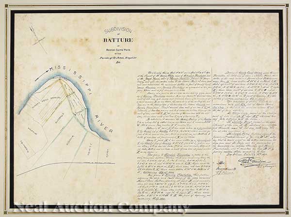 [Bonnet Carré Point Manuscript Map]