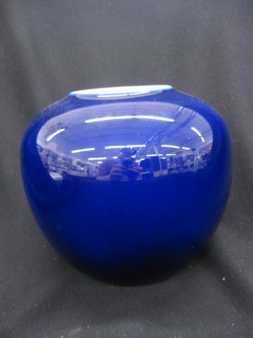 Bonzi Porcelain Vase cobalt 6 1/2''