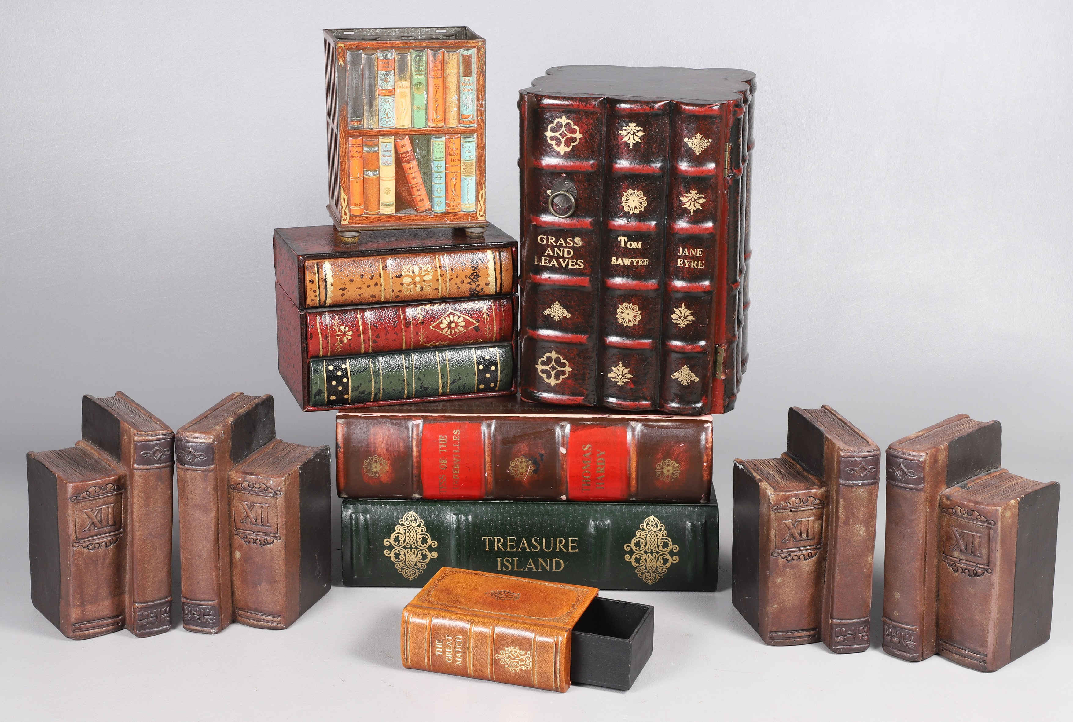 Book form boxes and decorated