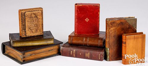 BOOK FORM BOXES, TINS, FLASK,