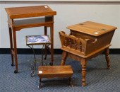 BOOK TROUGH TABLE, A MAPLE LAM