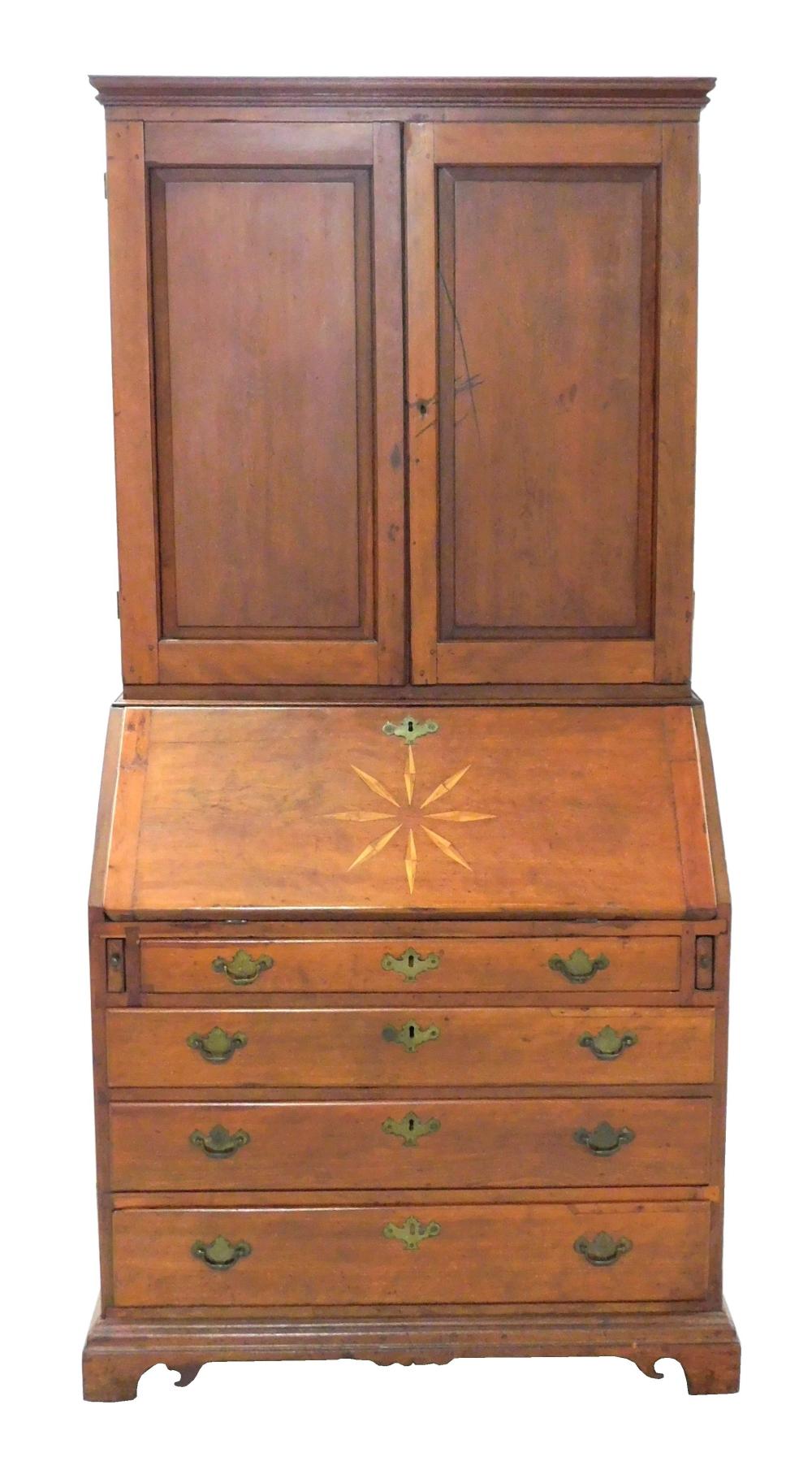 +BOOKCASE DESK, AMERICAN, LATE