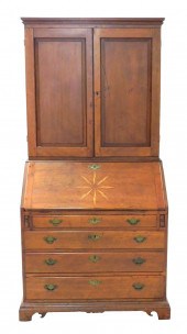 +BOOKCASE DESK, AMERICAN, LATE