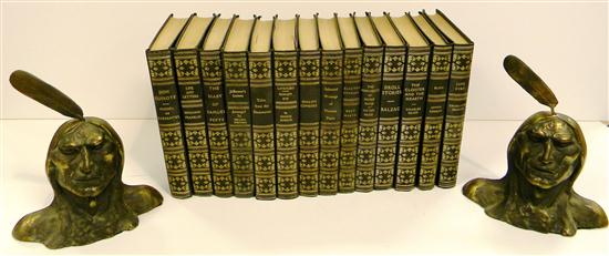Bookends and an assortment of