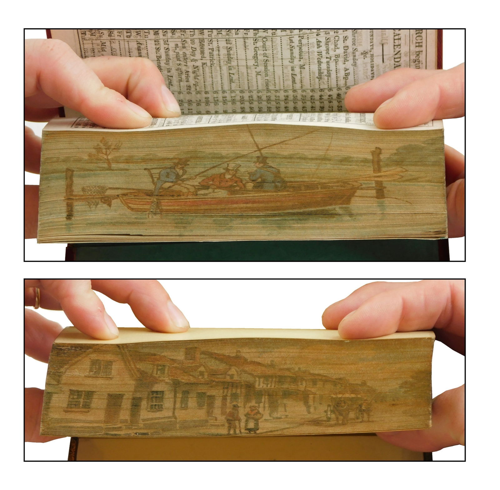 BOOKS: FORE-EDGE PAINTINGS, TWO