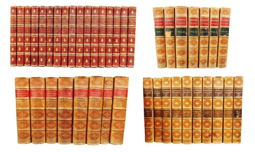 BOOKS: FORTY-TWO LEATHER BOUND
