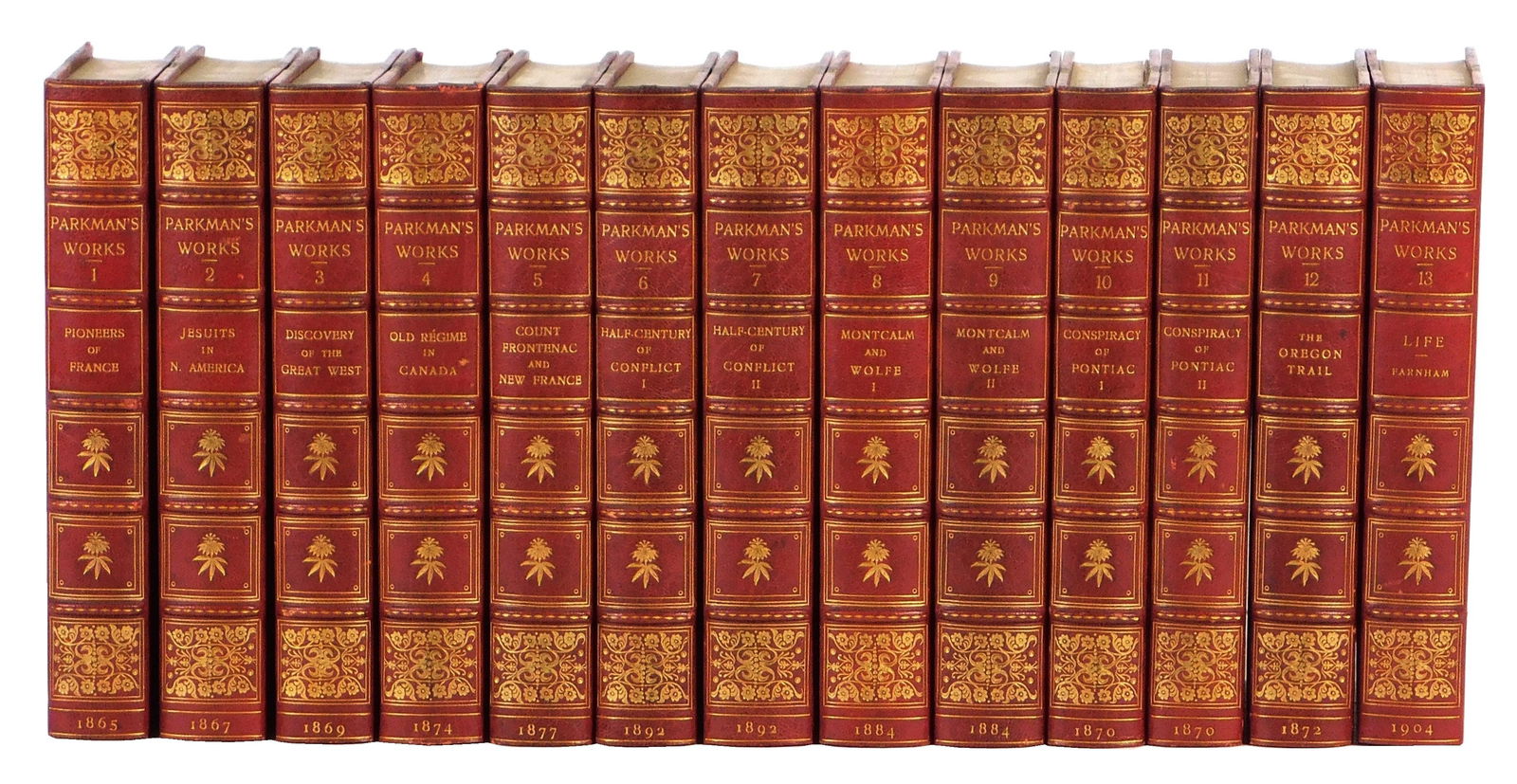 BOOKS: FRANCIS PARKMAN. [NINE WORKS