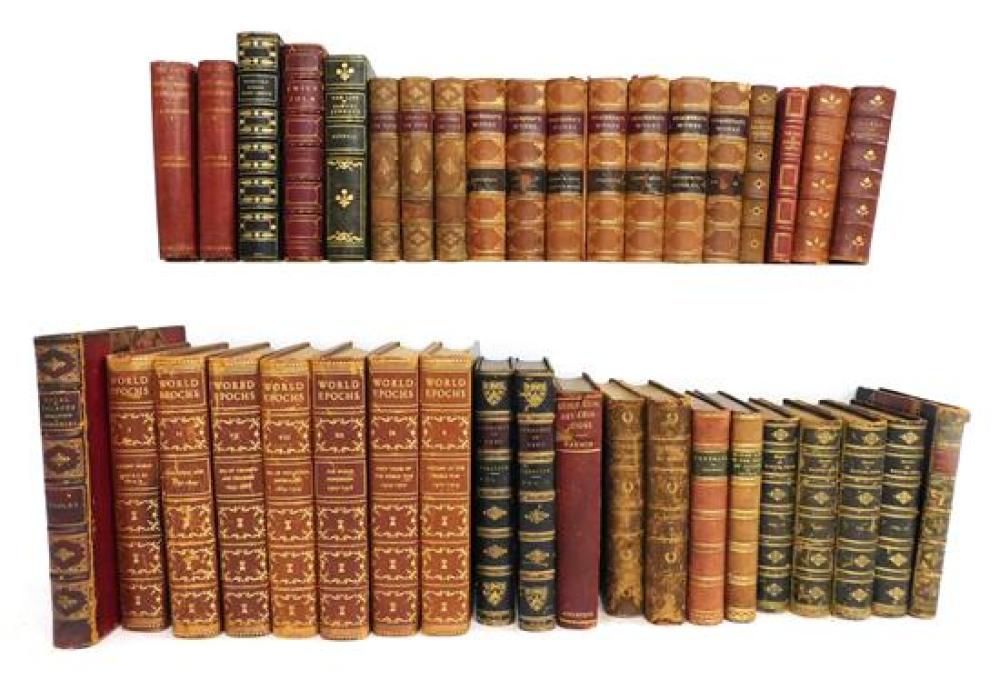BOOKS: LEATHER BOUND BOOKS,