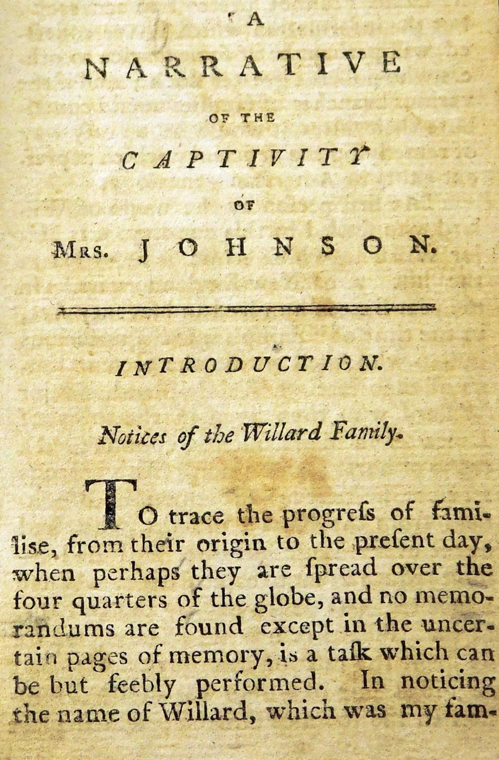 BOOKS: MRS. JOHNSON - A NARRATIVE