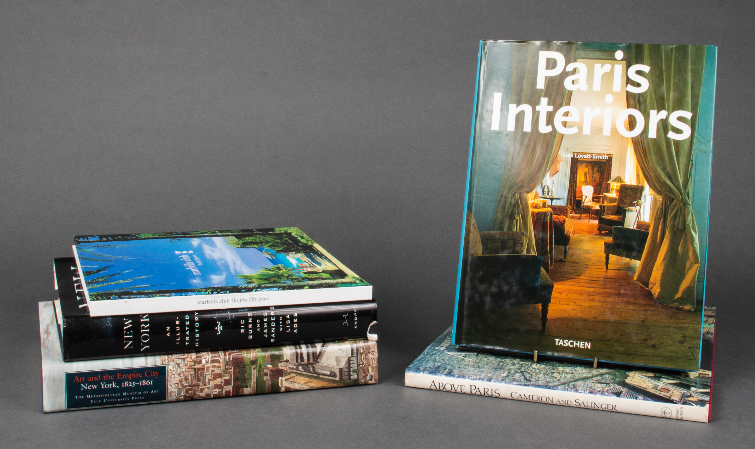 BOOKS ON NEW YORK, PARIS, MARBELLA,