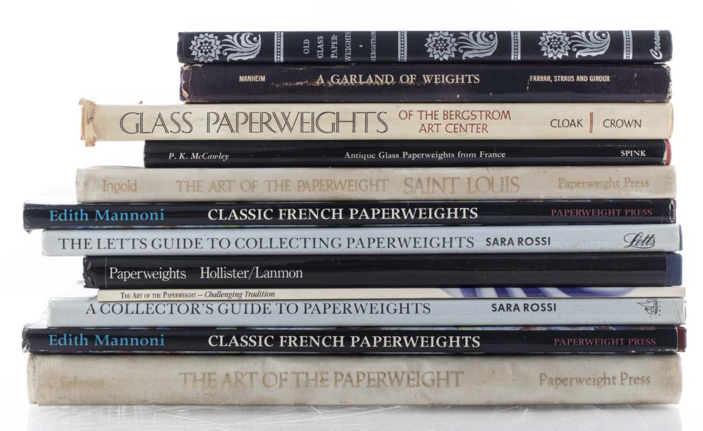 BOOKS ON PAPERWEIGHTS, GROUP OF
