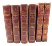BOOKS: SIX LEATHERBOUND BOOKS,